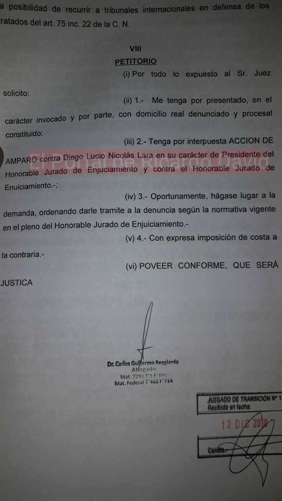 Proceso Judicial en marcha contra Lara por el rechazo del jury al ...