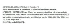 Fallo favorable para Ricardo David: la Justicia Federal le dio la razón al director de este medio ante la causa iniciada por la FEDEM