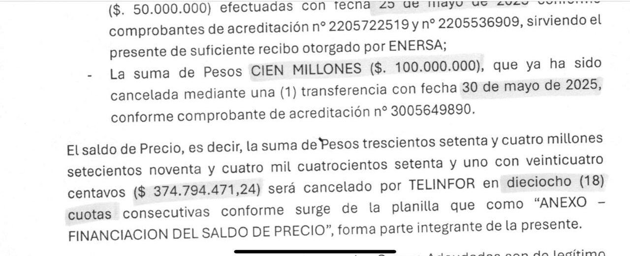 Documentación relacionada con la operación