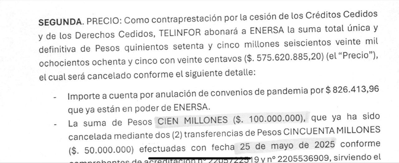 Documentación contractual de la operación